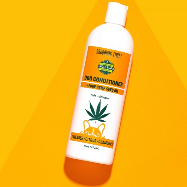 One bottle of Uncle Bud's pure hemp seed oil dog conditioner