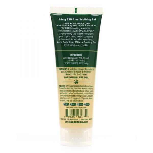 Uncle Bud's Hemp Aloe Soothing Gel Back