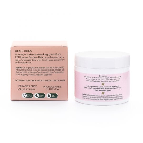 Miss Bud's CBD Intimate Feminine Balm Back