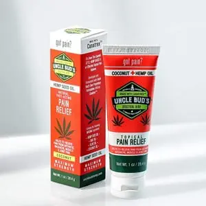 Uncle Bud's OTC Hemp Topical Pain Relief Image for Blog