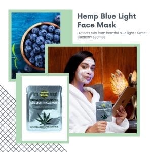 Blue Light Hemp infused beauty Face Mask