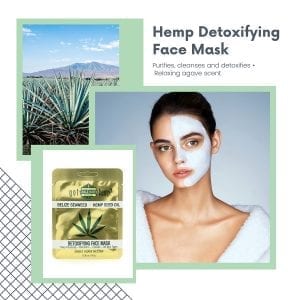 Detoxifying hemp infused beauty face mask