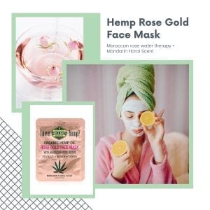 Hemp Rose Gold hemp infused beauty face masks