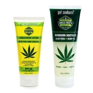 Uncle Bud's Hemp Summer Skincare Guide Sunscreen and Sunburn Soother Products