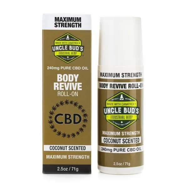 CBD Body Revive Roll-On gold box