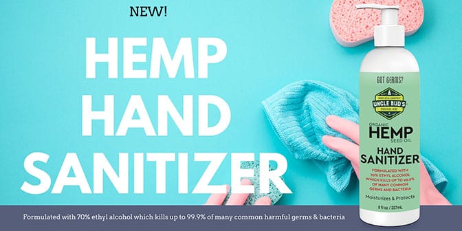 Hemp Hand Sanitizer Header