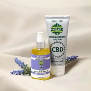 CBD Massage Oil and Lubricant Set