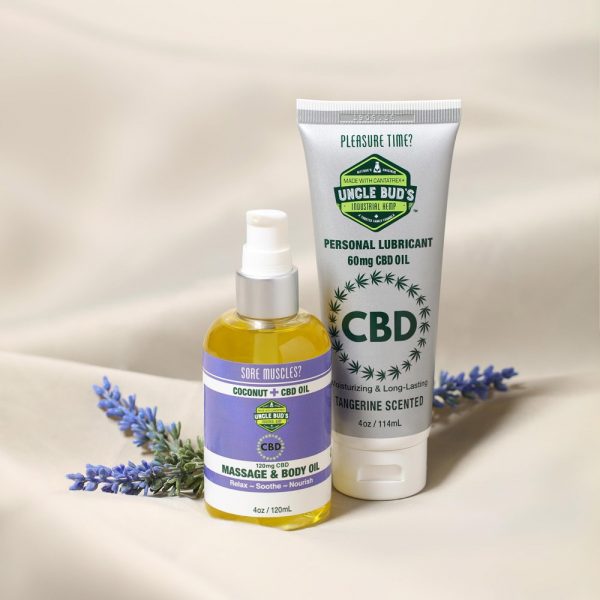 CBD Massage Oil and Lubricant Set