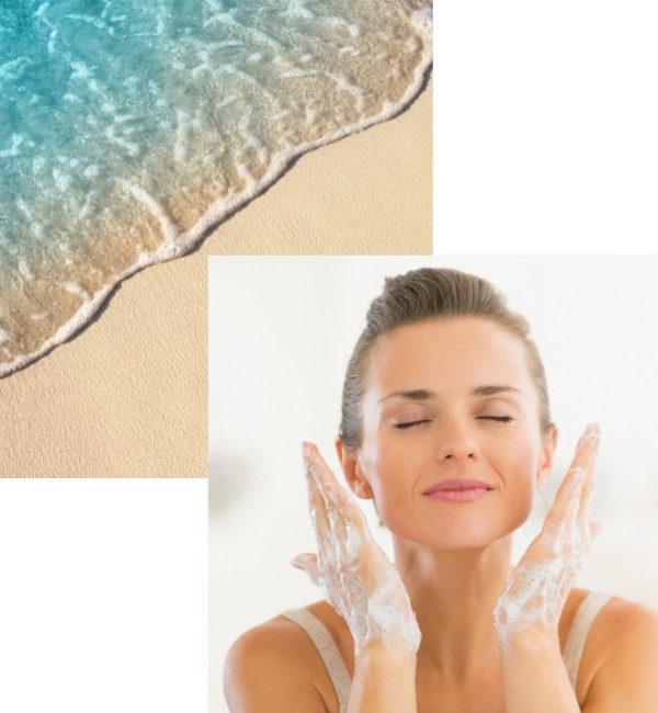 cleaning the face