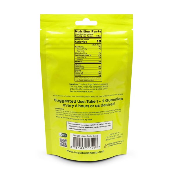 CBD Sour Buds Bears – Fruit Flavored Gummies