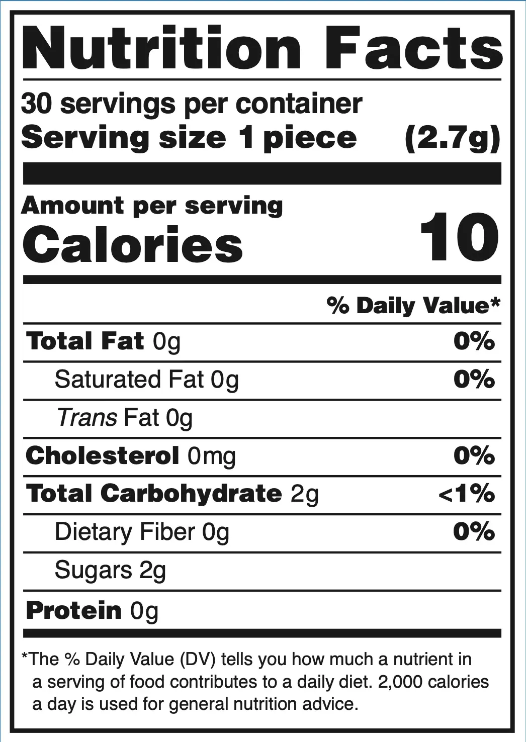 Nutritional Facts